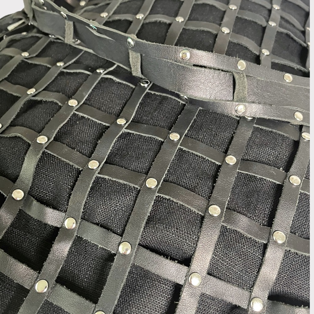 STAUD - Joe Studded Slouchy Shoulder Bag - Black/Silver - Picture 4 of 6